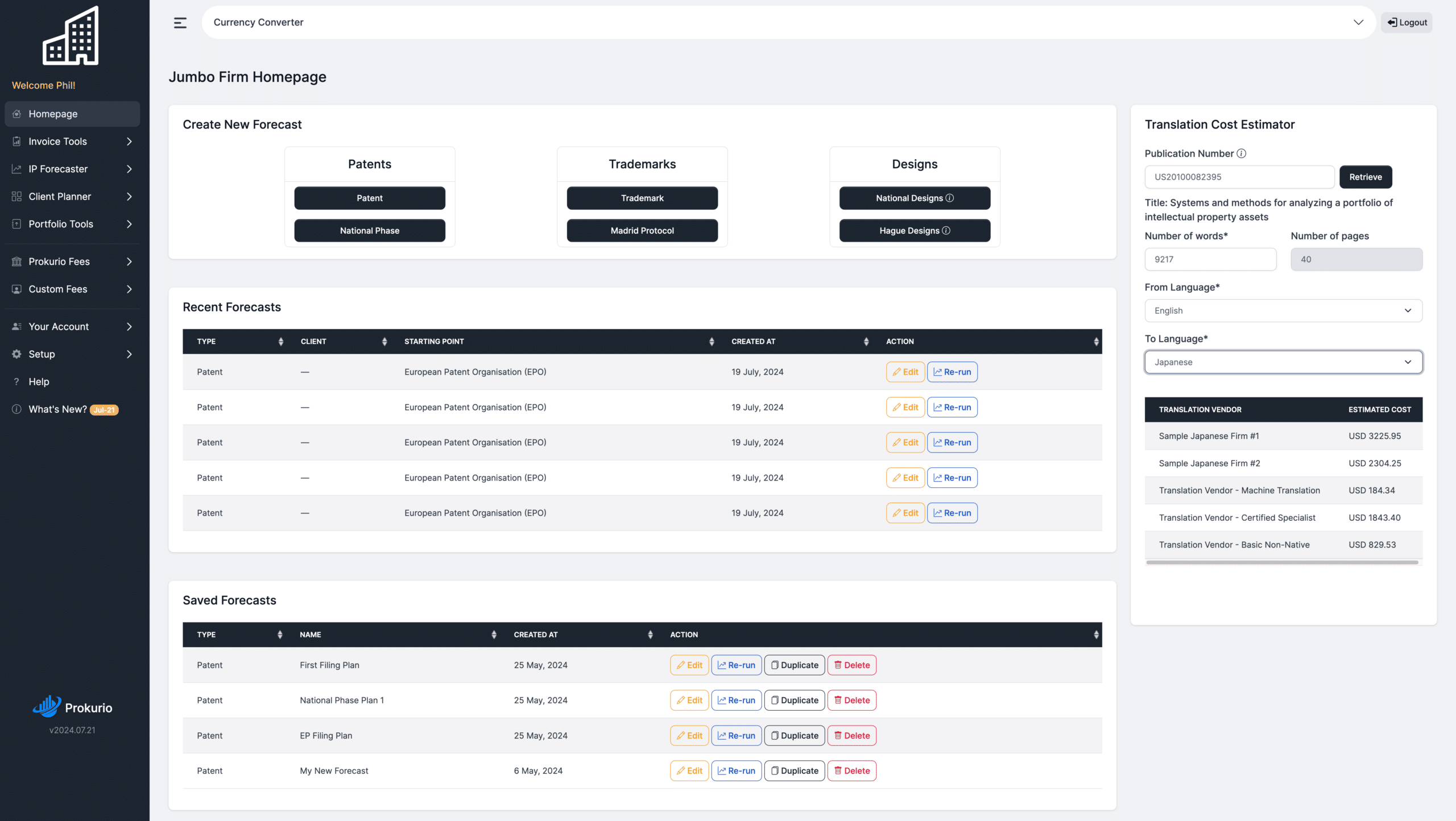 IP estimator home page